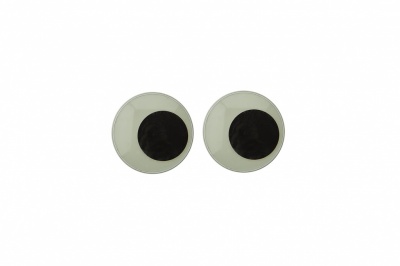 Глазки для игрушек, круглые, с бегающими зрачками, 8 мм/упак.50+/-2 шт, цв. -черно-белые - купить в Нижнем Тагиле. Цена: 15.88 руб.