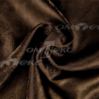 Ткань подкладочная жаккард Р14098, 19-1217/коричневый, 85 г/м2, шир. 150 см, 230T - купить в Нижнем Тагиле. Цена 166.45 руб.