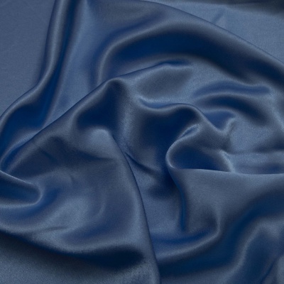 Поли креп-сатин 16-4132, 125 (+/-5) гр/м2, шир.150см, цвет голубой - купить в Нижнем Тагиле. Цена 157.15 руб.