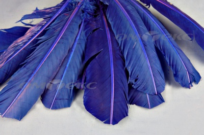 Декоративный Пучок из перьев, перо 23см/синий - купить в Нижнем Тагиле. Цена: 12.34 руб.