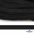 Шнур плетеный (плоский) d-12 мм, (уп.90+/-1м), 100% полиэстер, цв. - черный - купить в Нижнем Тагиле. Цена: 8.62 руб.