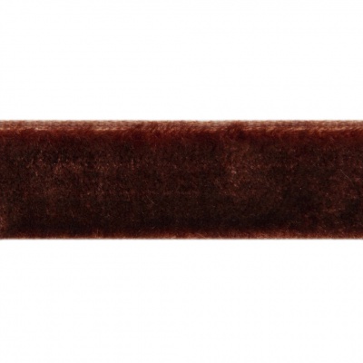 Лента бархатная нейлон, шир.12 мм, (упак. 45,7м), цв.120-шоколад - купить в Нижнем Тагиле. Цена: 392 руб.
