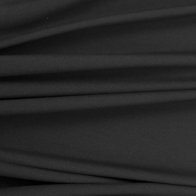 Костюмная ткань с вискозой "Рошель", 250 гр/м2, шир.150см, цвет чёрный - купить в Нижнем Тагиле. Цена 442.59 руб.